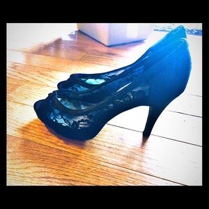 Style & Co Black Lace Pumps